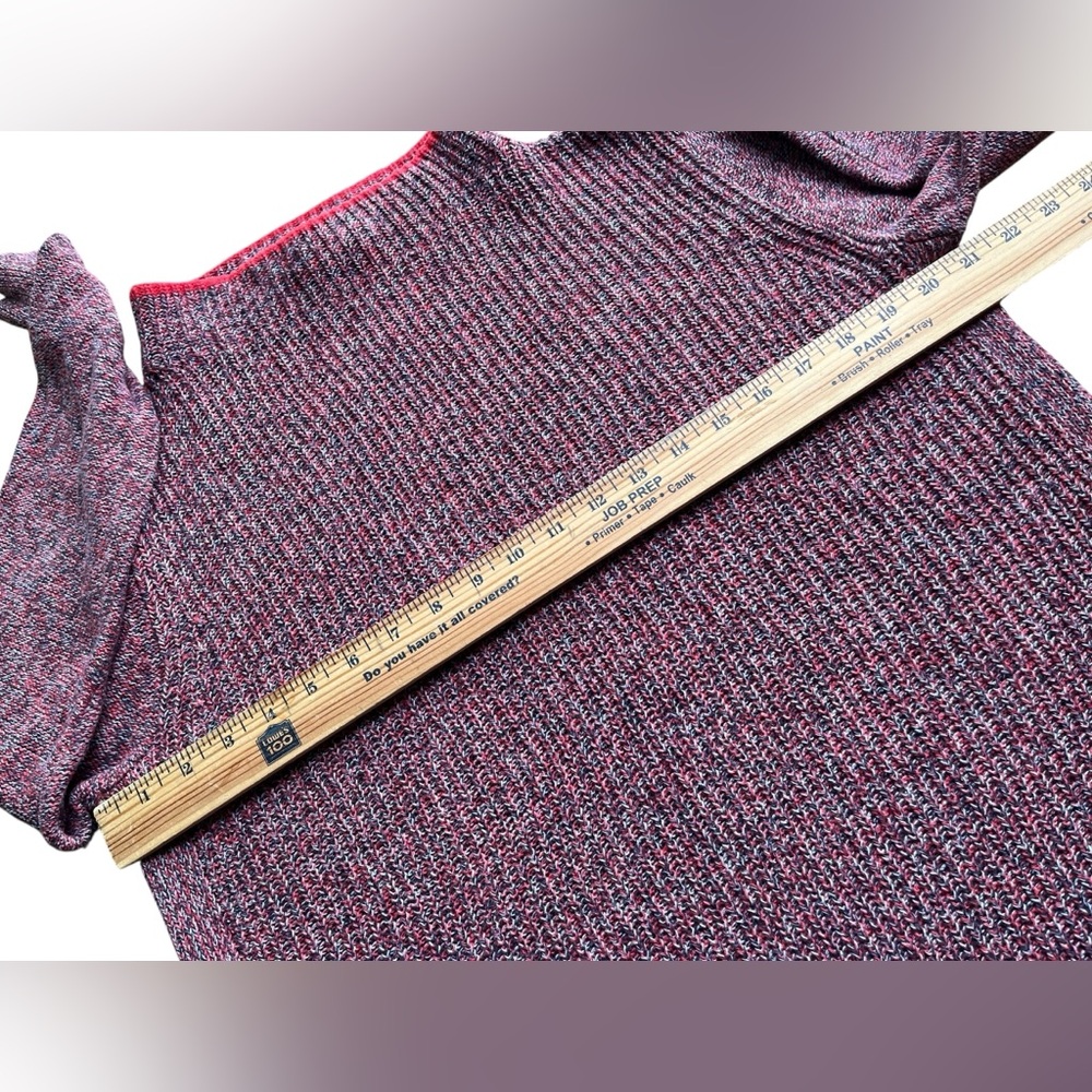 LOFT 100% cotton size, medium Red and Black Knit Top - Picture 4 of 7